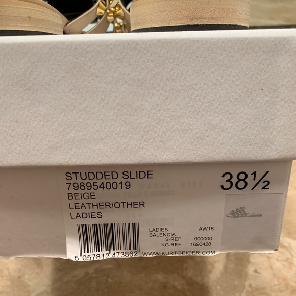 Balenciaga Tan Studded Slide - Picture 2 of 5